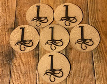 Load image into Gallery viewer, 6pc - Round Cork Coaster Set
