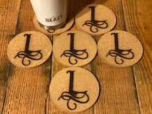 Load image into Gallery viewer, 6pc - Round Cork Coaster Set