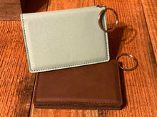 Load image into Gallery viewer, Leather ID Holder/Wallet w/Keychain