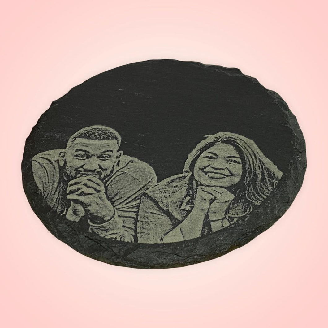 Photo Engraved Slate Coaster