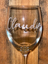 Load image into Gallery viewer, Custom Wine Glass w/Name
