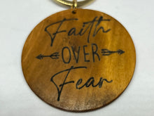 Load image into Gallery viewer, Faith over Fear - Cheetah Print    - Wristlet Keychain
