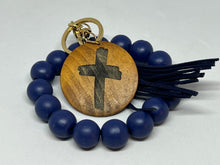 Load image into Gallery viewer, Cross - Navy - Wristlet Keychain
